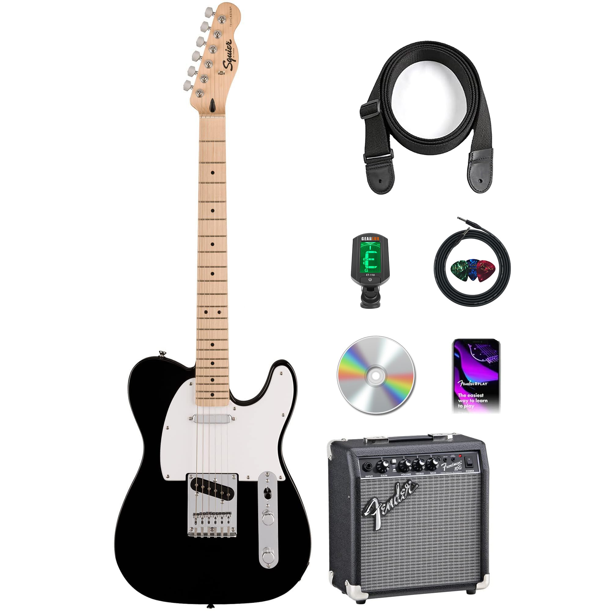 Amazon.com: Fender Squier Sonic Telecaster - Black Bundle with Amp